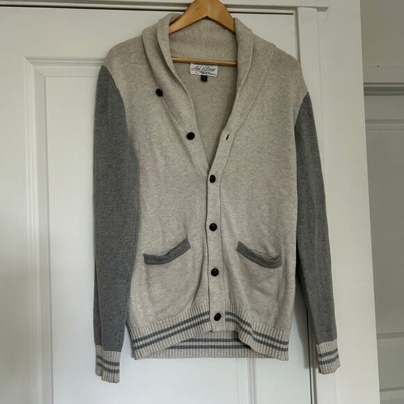 Abel Brown Varsity Shawl-Collar Sweater‎ - Picture 4 of 10